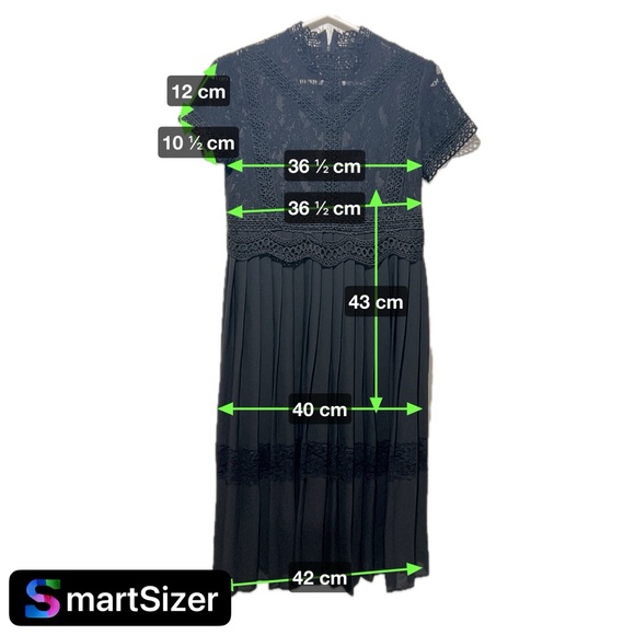 Zara Basics Lace & Pleated Dress - Picture 4 of 14